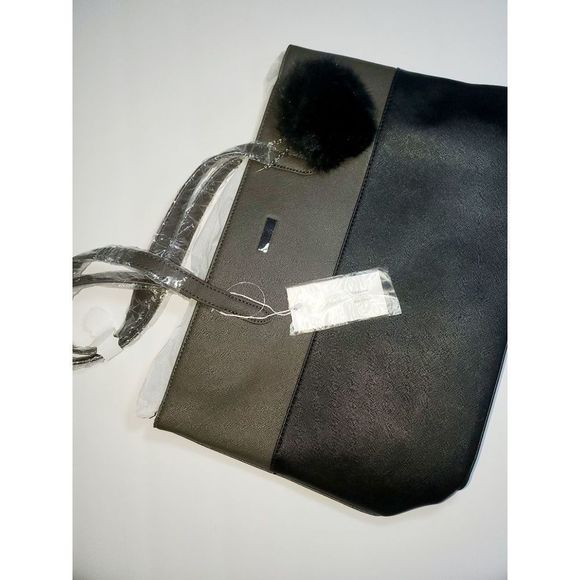 Grey / Black Handbag Purse "17 x 11.5" (l x w) - Picture 3 of 8